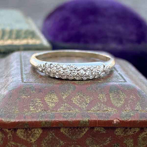 Vintage Pave Diamond Band sold by Doyle and Doyle an antique and vintage jewelry boutique