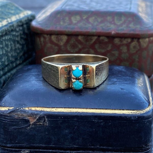 Vintage Turquoise Ring sold by Doyle and Doyle an antique and vintage jewelry boutique