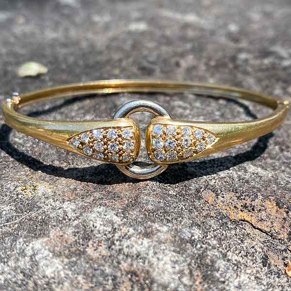 Vintage Diamond Bracelet sold by Doyle and Doyle an antique and vintage jewelry boutique