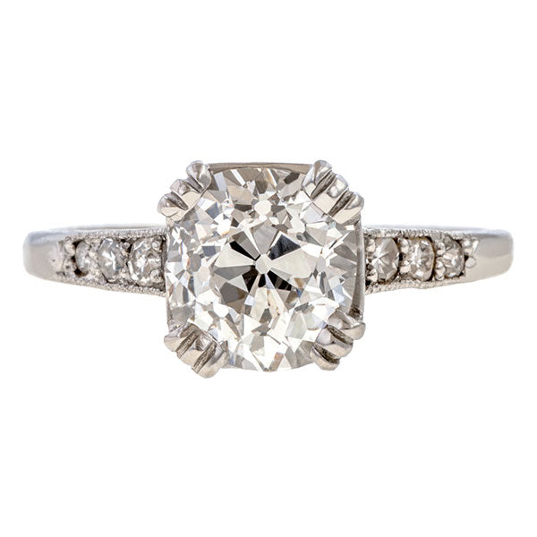 Vintage Engagement Ring, Old Mine 1.45ct. sold by Doyle and Doyle an antique and vintage jewelry boutique
