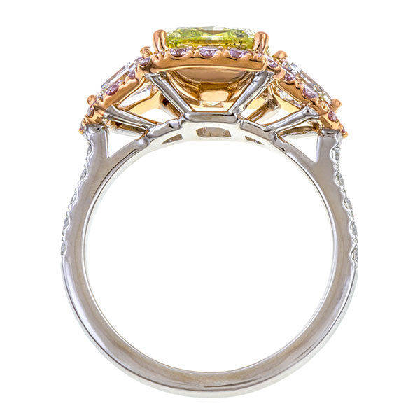 Fancy Yellow Green Diamond Ring sold by Doyle and Doyle an antique and vintage jewelry boutique