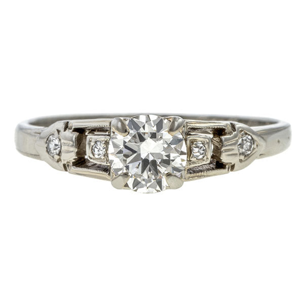 Art Deco Engagement Ring, RBC 0.50ctw. sold by Doyle and Doyle an antique and vintage jewelry boutique