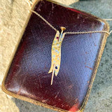 Antique Ruby, Sapphire & Diamond Pin sold by Doyle and Doyle an antique and vintage jewelry boutique