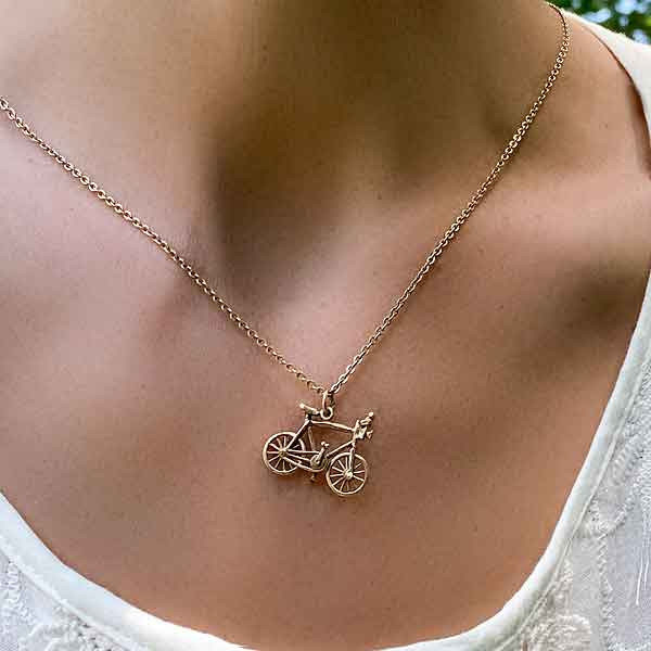 Antique Bike Charm sold by Doyle and Doyle an antique and vintage jewelry boutique