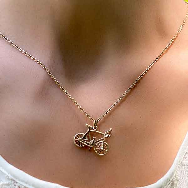 Antique Bike Charm sold by Doyle and Doyle an antique and vintage jewelry boutique