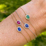 Sapphire & Diamond Bracelet sold by Doyle and Doyle an antique and vintage jewelry boutique