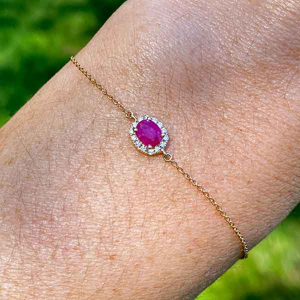 Ruby & Diamond Bracelet sold by Doyle and Doyle an antique and vintage jewelry boutique