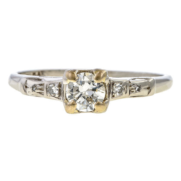 Vintage Engagement Ring, RBC 0.33ct sold by Doyle and Doyle an antique and vintage jewelry boutique