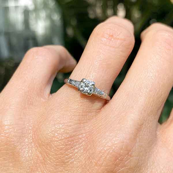 Vintage Engagement Ring, RBC 0.33ct sold by Doyle and Doyle an antique and vintage jewelry boutique