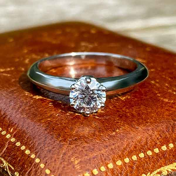 Vintage Tiffany & Co Engagement Ring, RBC 0.55ct. sold by Doyle and Doyle an antique and vintage jewelry boutique