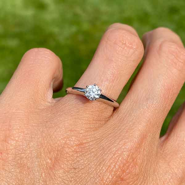 Vintage Tiffany & Co Engagement Ring, RBC 0.57 sold by Doyle and Doyle an antique and vintage jewelry boutique