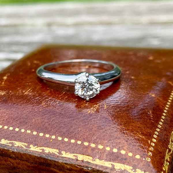 Vintage Tiffany & Co Engagement Ring, RBC 0.57 sold by Doyle and Doyle an antique and vintage jewelry boutique