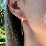 Vintage Diamond Hoop Earrings sold by Doyle and Doyle an antique and vintage jewelry boutique
