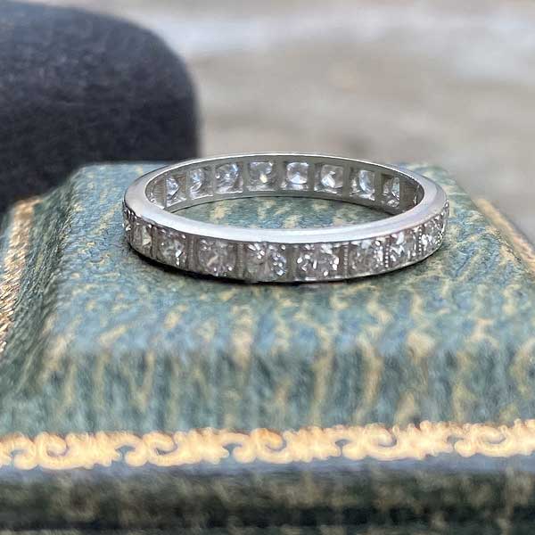 Art Deco Diamond Eternity Band sold by Doyle and Doyle an antique and vintage jewelry boutique