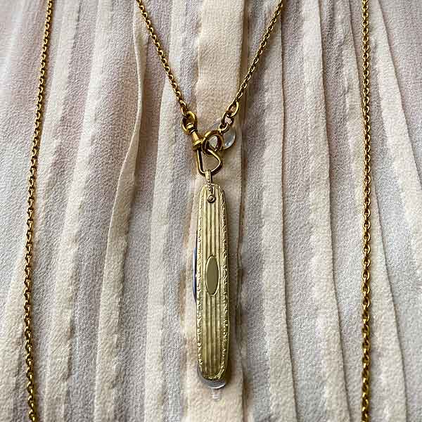 Vintage Knife Pendant sold by Doyle and Doyle an antique and vintage jewelry boutique