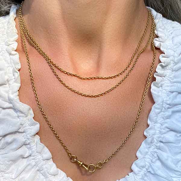 Vintage Chain Necklace sold by Doyle and Doyle an antique and vintage jewelry boutique