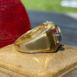 Retro Diamond & Ruby Ring sold by Doyle and Doyle an antique and vintage jewelry boutique