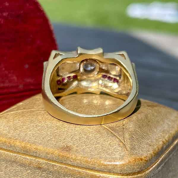 Retro Diamond & Ruby Ring sold by Doyle and Doyle an antique and vintage jewelry boutique