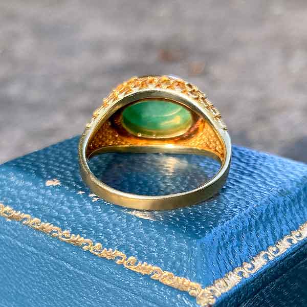 Vintage Jade Wirework Ring sold by Doyle and Doyle an antique and vintage jewelry boutique