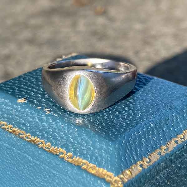 Vintage Cat's Eye Chrysoberyl Ring sold by Doyle and Doyle an antique and vintage jewelry boutique