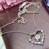 Vintage Diamond Heart Pendant sold by Doyle and Doyle an antique and vintage jewelry boutique