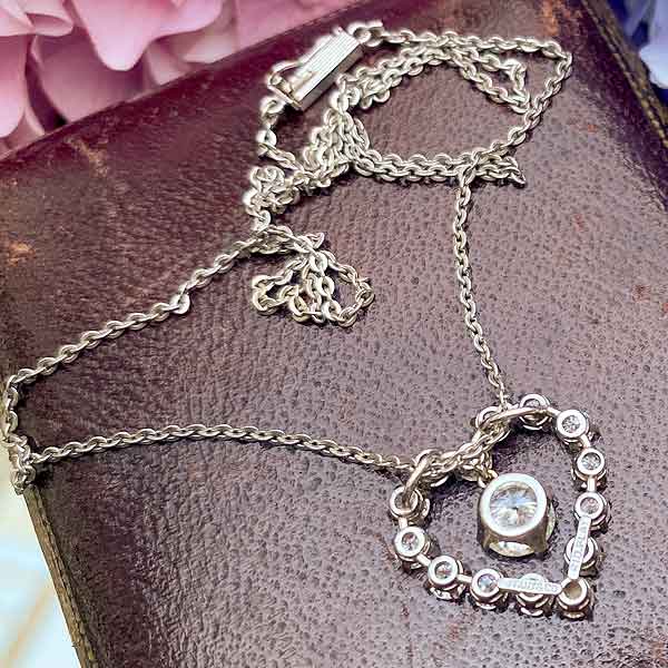 Vintage Diamond Heart Pendant sold by Doyle and Doyle an antique and vintage jewelry boutique