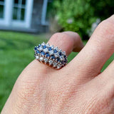 Vintage Diamond & Sapphire Ring sold by Doyle and Doyle an antique and vintage jewelry boutique