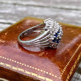 Vintage Diamond & Sapphire Ring sold by Doyle and Doyle an antique and vintage jewelry boutique