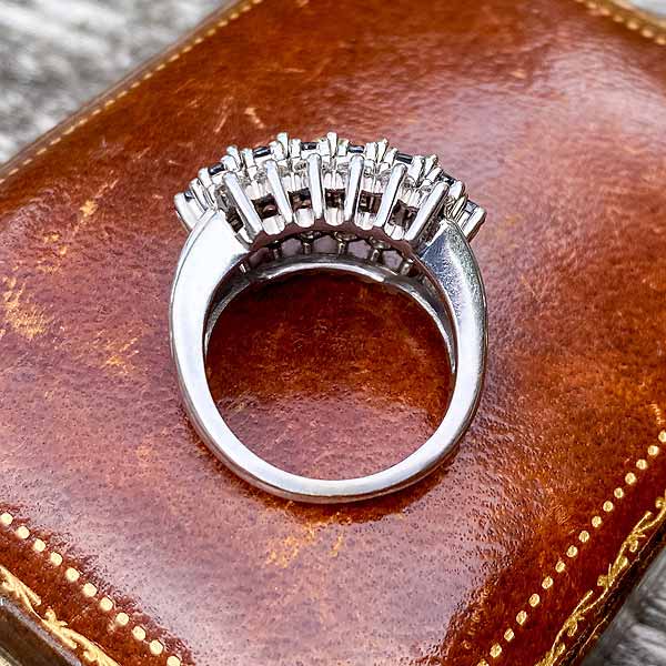 Vintage Diamond & Sapphire Ring sold by Doyle and Doyle an antique and vintage jewelry boutique