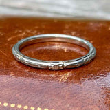 Vintage Patterned Wedding Band sold by Doyle and Doyle an antique and vintage jewelry boutique