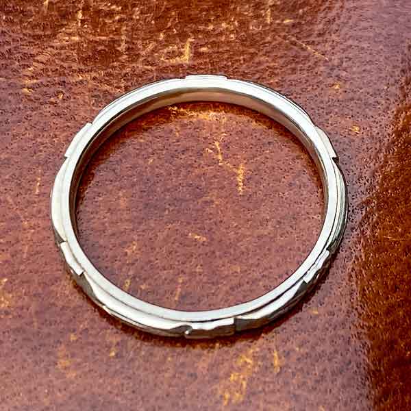 Vintage Patterned Wedding Band sold by Doyle and Doyle an antique and vintage jewelry boutique