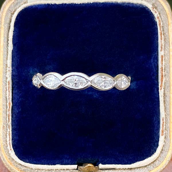 Vintage Marquise Diamond Eternity Band sold by Doyle and Doyle an antique and vintage jewelry boutique
