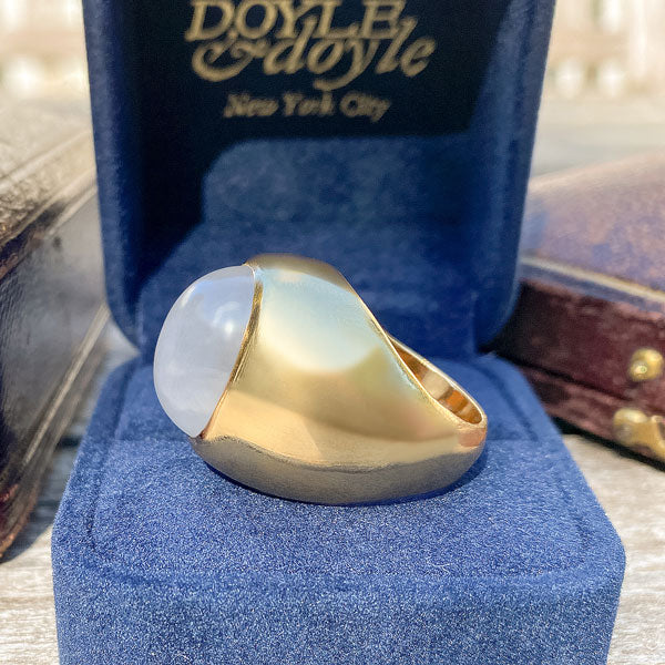 Vintage Star Sapphire Gypsy Ring sold by Doyle and Doyle an antique and vintage jewelry boutique
