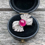 Retro Ruby & Diamond Ring sold by Doyle and Doyle an antique and vintage jewelry boutique