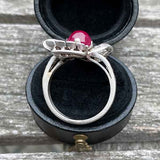 Retro Ruby & Diamond Ring sold by Doyle and Doyle an antique and vintage jewelry boutique