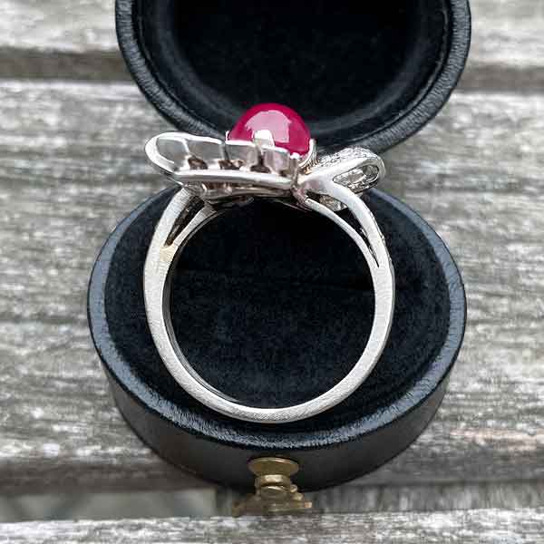 Retro Ruby & Diamond Ring sold by Doyle and Doyle an antique and vintage jewelry boutique