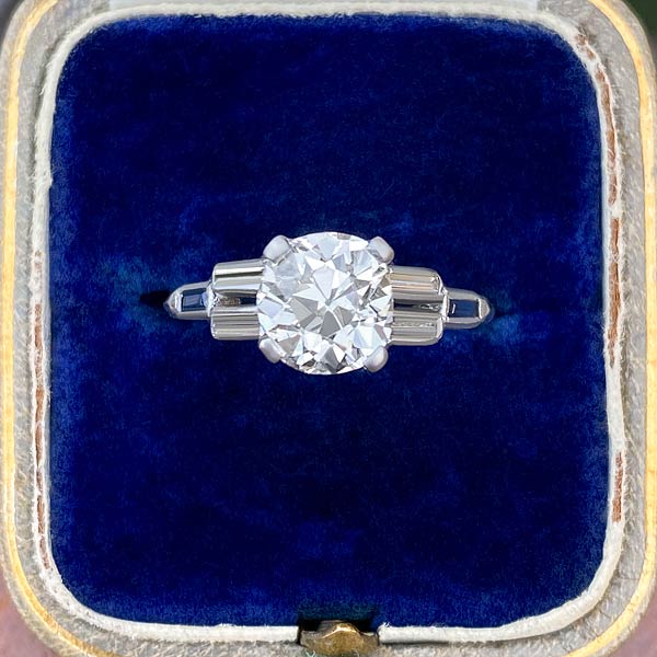 Art Deco Diamond Engagement Ring, Old Mine 1.50ct sold by Doyle and Doyle an antique and vintage jewelry boutique