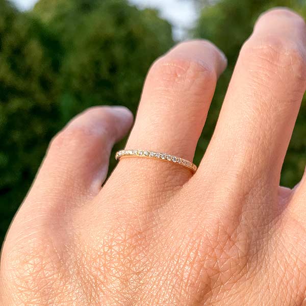 Diamond Wedding Band sold by Doyle and Doyle an antique and vintage jewelry boutique