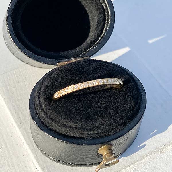 Diamond Wedding Band sold by Doyle and Doyle an antique and vintage jewelry boutique
