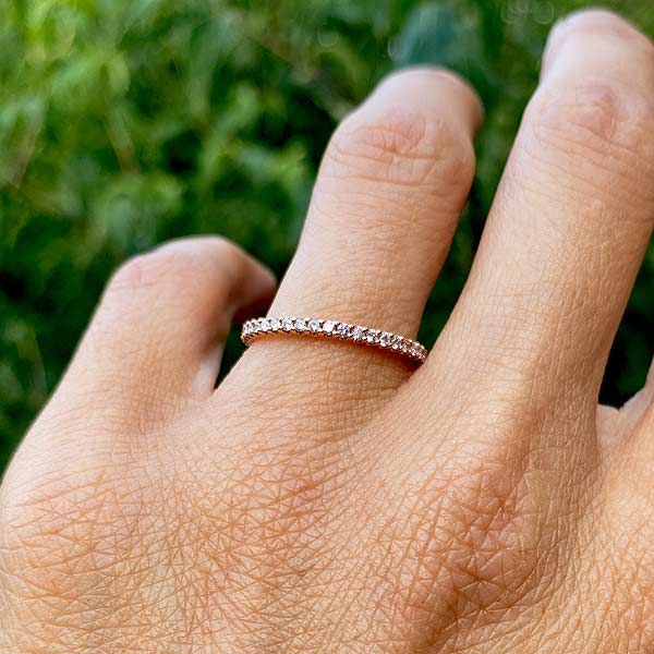 Diamond Wedding Band sold by Doyle and Doyle an antique and vintage jewelry boutique