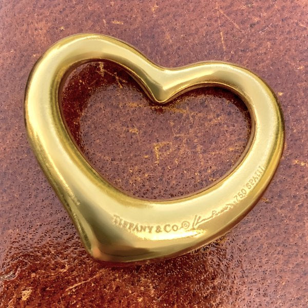 Vintage Elsa Peretti Tiffany & Co. Open Heart Pendant. Sold by Doyle & Doyle, an antique and vintage jewelry boutique.