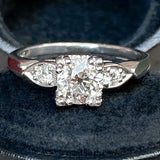 Vintage Engagement Ring, Old Euro 0.85ct. sold by Doyle and Doyle an antique and vintage jewelry boutique