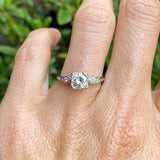 Vintage Engagement Ring, RBC 0.75ct. sold by Doyle and Doyle an antique and vintage jewelry boutique