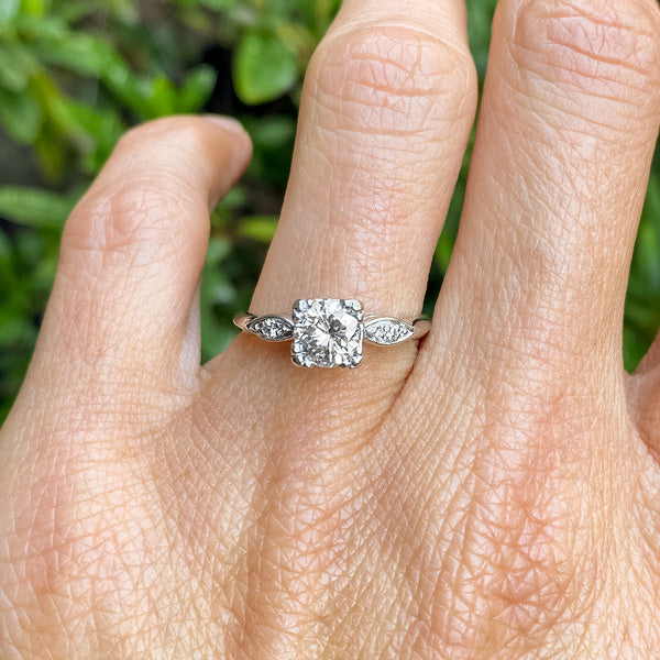 Vintage Engagement Ring, RBC 0.75ct. sold by Doyle and Doyle an antique and vintage jewelry boutique