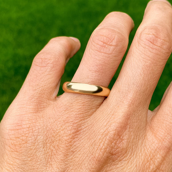 Vintage Comfort Fit Wedding Band sold by Doyle and Doyle an antique and vintage jewelry boutique