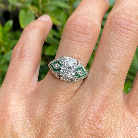 Art Deco Engagement Ring, RBC 1.14 sold by Doyle and Doyle an antique and vintage jewelry boutique