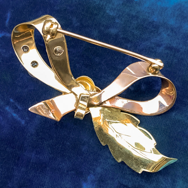 Retro Diamond Brooch sold by Doyle and Doyle an antique and vintage jewelry boutique