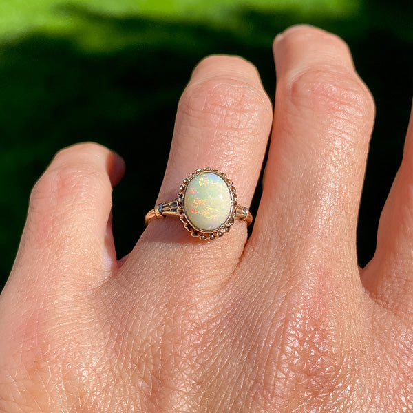 Vintage Opal Ring sold by Doyle and Doyle an antique and vintage jewelry boutique