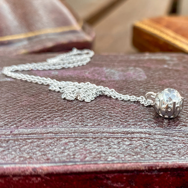 Vintage Diamond Pendant, Old Mine Cut 0.95ct. sold by Doyle and Doyle an antique and vintage jewelry boutique