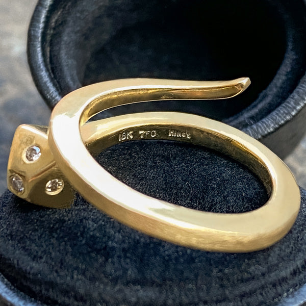 Vintage Diamond Nail Ring sold by Doyle and Doyle an antique and vintage jewelry boutique